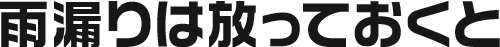 雨漏りは放っておくと